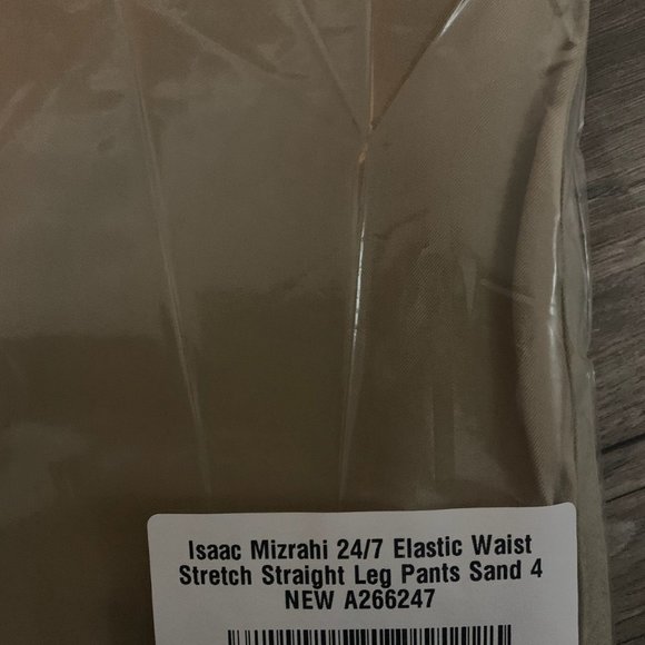 NWT ISAAC MIZRAHI 24/7 STRAIGHT LEG PANTS 4 SAND - Picture 11 of 11
